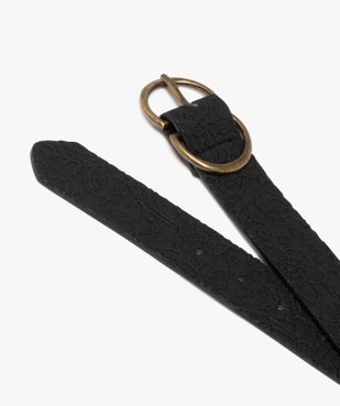 Ceinture à motifs dentelle en relief femme vue2 - GEMO (ACCESS) - GEMO