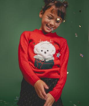 Pull de Noël en maille douce et chaude fille vue1 - GEMO (ENFANT) - GEMO