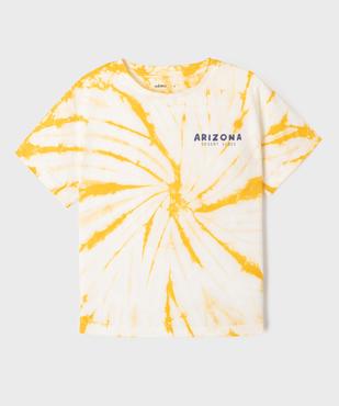 Tee-shirt manches courtes en coton tie-and-dye garçon vue1 - GEMO (ENFANT) - GEMO