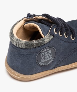 Chaussures premiers pas bébé garçon dessus cuir mat – NA! vue6 - NA! - GEMO