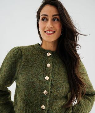 Pull en grosse maille à manches bouffantes femme vue3 - GEMO(FEMME PAP) - GEMO