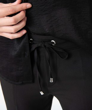Pantalon femme en maille souple à plis vue2 - GEMO(FEMME PAP) - GEMO