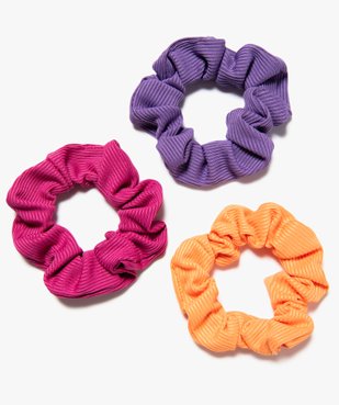 Chouchous pour les cheveux femme en maille côtelée (lot de 3) vue1 - GEMO (ACCESS) - GEMO