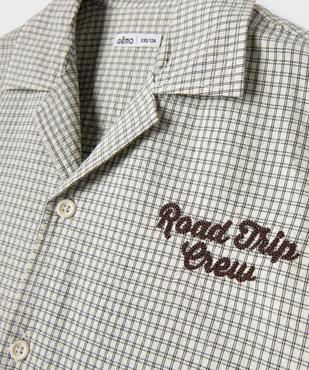 Chemise manches courtes à carreaux garçon vue2 - GEMO (JUNIOR) - GEMO