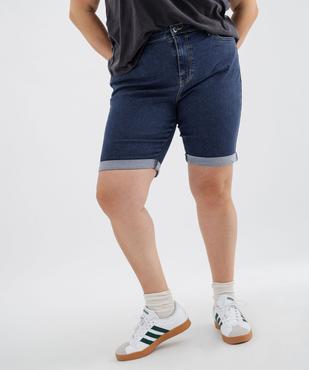 Bermuda en jean à revers femme grande taille vue9 - GEMO 4G GT - GEMO