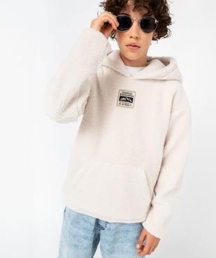 Sweat à capuche en sherpa garçon vue6 - GEMO (JUNIOR) - GEMO