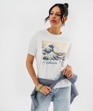 Tee-shirt manches courtes motif vague garçon - Hokusai vue1 - HOKUSAI - GEMO