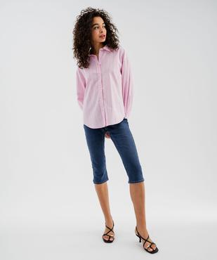 Pantacourt en jean coupe slim femme vue4 - GEMO(FEMME PAP) - GEMO