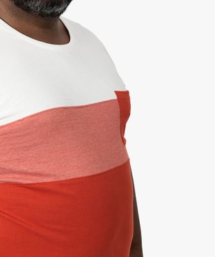 Tee-shirt homme tricolore avec poche poitrine vue2 - GEMO (G TAILLE) - GEMO