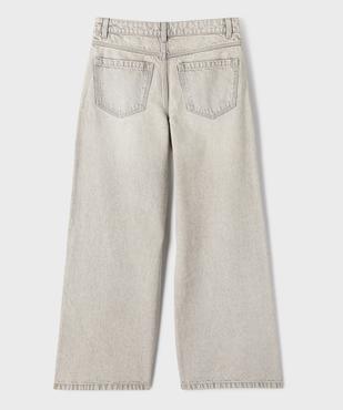 Jean loose délavé avec taille ajustable fille vue3 - GEMO (JUNIOR) - GEMO