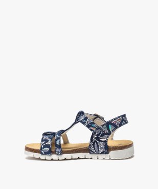 Sandales fille en cuir à détails métallisés fermeture boucle vue3 - GEMO (ENFANT) - GEMO