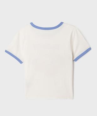 Tee-shirt manches courtes à motif vintage fille vue4 - GEMO 4G FILLE - GEMO