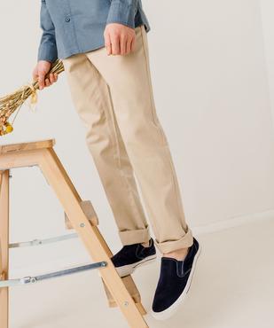 Pantalon coupe regular avec taille élastique garçon vue8 - GEMO (JUNIOR) - GEMO