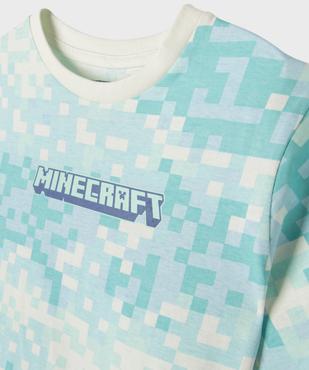 Tee-shirt manches courtes imprimé garçon - Minecraft vue4 - MINECRAFT - GEMO