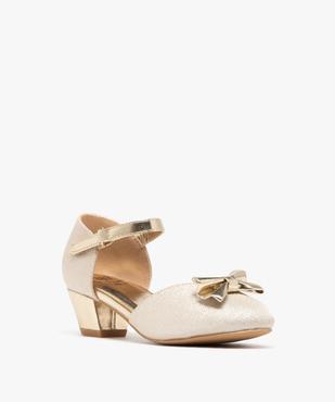 Chaussures à talon pailletées et bride scratch fille vue2 - LOVELY WINGS - GEMO