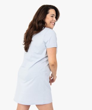 Chemise de nuit femme à manches courtes avec motifs vue3 - GEMO(HOMWR FEM) - GEMO