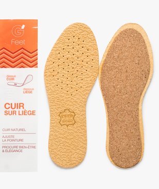 Semelles confort en cuir sur liège vue2 - GEMO(ENTRETIEN) - GEMO