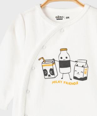 Pyjama en velours 2 pièces motif bébé vue2 - GEMO 4G BEBE - GEMO