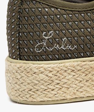 Baskets en toile brillante à semelle plateforme en corde femme - LuluCastagnette vue7 - LULU CASTAGNETT - GEMO