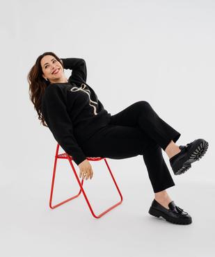 Pantalon regular en viscose stretch femme grande taille vue5 - GEMO (G TAILLE) - GEMO