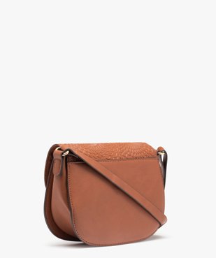 Sac femme à rabat avec devant embossé vue2 - GEMO (ACCESS) - GEMO