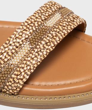 Sandales plates à strass femme vue6 - VALENTINA BALDA - GEMO