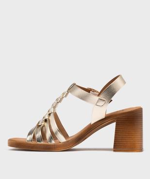 Sandales à brides avec large talon femme - Follow Me vue3 - FOLLOW ME - GEMO