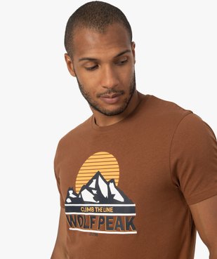 Tee-shirt homme avec motif montagne vue2 - GEMO (HOMME) - GEMO
