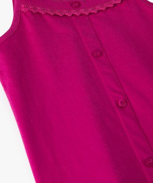 Débardeur fille fines bretelles à boutons vue2 - GEMO (ENFANT) - GEMO