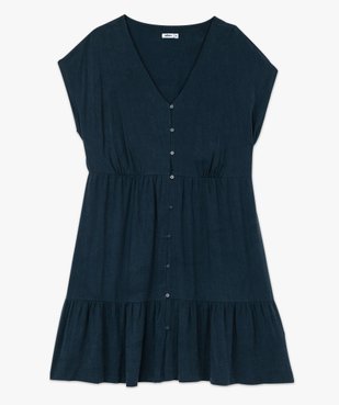 Robe à manches courtes en Lyocell et viscose femme grande taille vue4 - GEMO (G TAILLE) - GEMO