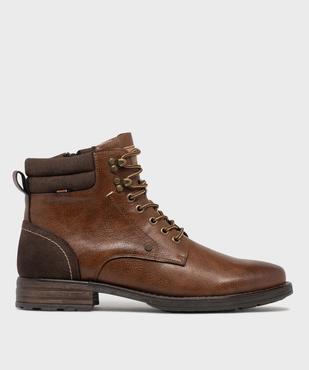 Boots à col matelassée, lacets et zip homme vue2 - MARIO BALDANO - GEMO