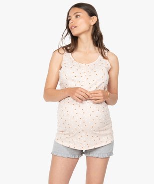 Pyjashort de grossesse et d'allaitement à motifs vue1 - GEMO (MATER) - GEMO