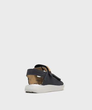 Sandales dessus cuir avec fermeture scratchs bébé garçon - Geox vue4 - GEOX - GEMO