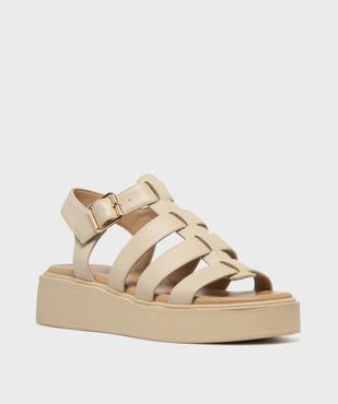 Sandales compensées multi-brides femme - 5 Miles vue2 - 5 MILES - GEMO