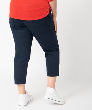 Pantacourt femme grande taille en toile extensible coupe ajustée vue3 - GEMO (G TAILLE) - GEMO