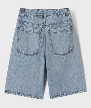 Bermuda en jean skater en denim bleached garçon vue3 - GEMO 4G GARCON - GEMO