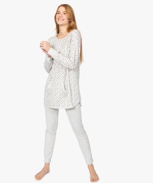 Haut de pyjama femme à manches longues imprimé vue5 - GEMO(HOMWR FEM) - GEMO