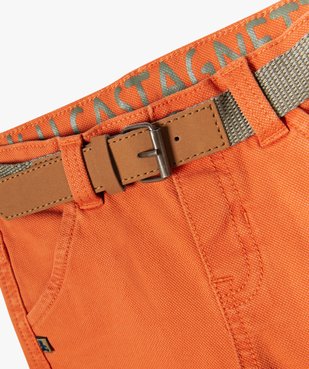 Pantalon bébé garçon cargo avec ceinture chinée - LuluCastagnette vue4 - LULUCASTAGNETTE - GEMO