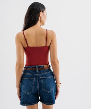 Body à fines bretelles femme vue3 - GEMO(FEMME PAP) - GEMO