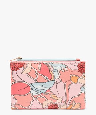 Portefeuille femme 2 volets à motifs fleuris vue1 - GEMO (ACCESS) - GEMO