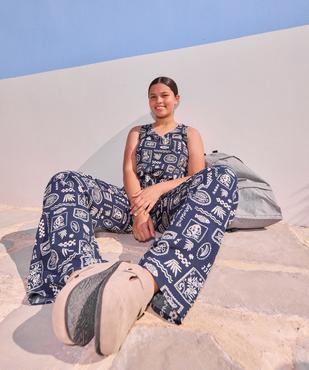 Blouse sans manches à col V imprimée fille vue2 - GEMO (JUNIOR) - GEMO