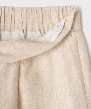 Pantalon large élégant en lin et viscose pailleté fille vue5 - GEMO (ENFANT) - GEMO