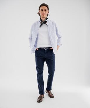 Pantalon chino en coton stretch coupe Regular homme vue4 - GEMO 4G HOMME - GEMO