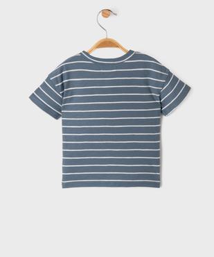 Tee-shirt manches courtes à rayures bébé garçon  vue3 - GEMO 4G BEBE - GEMO