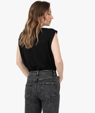 Tee-shirt femme sans manches avec motif XXL - LuluCastagnette vue3 - LULUCASTAGNETTE - GEMO