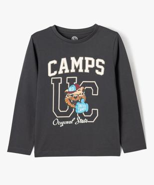T-shirt manches longues imprimé campus garçon vue1 - CAMPS GEMO FOR GOOD - GEMO
