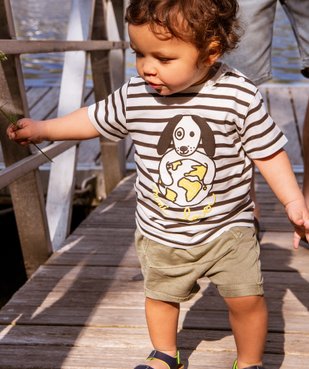Tee-shirt bébé garçon à manches courtes avec motifs vue5 - GEMO 4G BEBE - GEMO