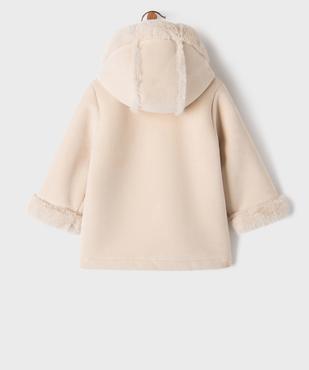 Manteau à capuche en velours doublure chaude bébé fille vue10 - GEMO(BEBE DEBT) - GEMO