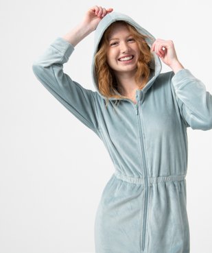 Combinaison pyjama femme en velours extensible vue2 - GEMO(HOMWR FEM) - GEMO