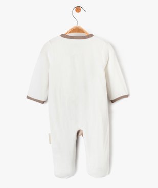 Pyjama bébé naissance avec ouverture sur l’avant - Petit Béguin vue3 - PETIT BEGUIN - GEMO